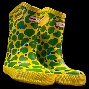 Hunter Pull On Patterned Wellies Rain Boots